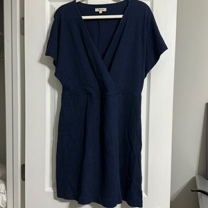 Navy Madewell short sleeve wrap dress size XL